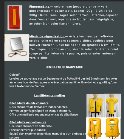 Fiches de Révision CCA Pratique | Épreuves, procédures et gestes techniques