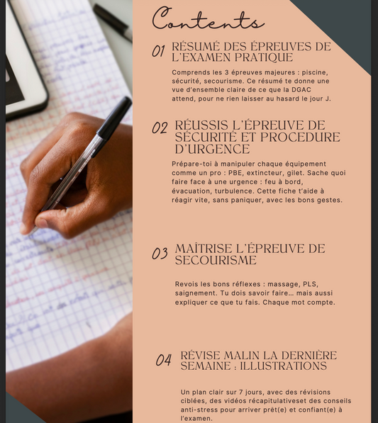 Fiches de Révision CCA Pratique | Épreuves, procédures et gestes techniques