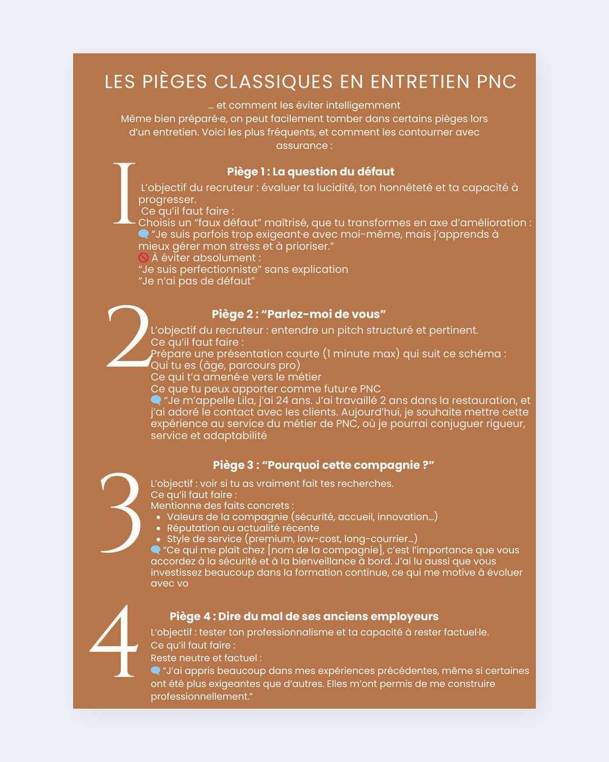 Aperçu : les pièges classiques en entretien PNC et comment y répondre