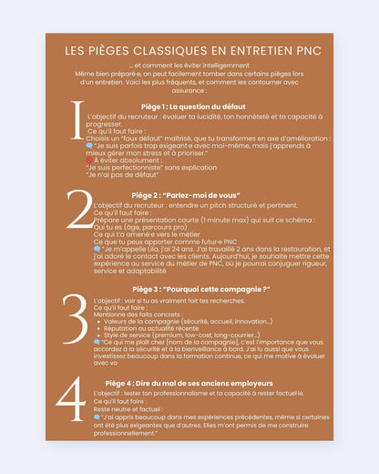 Aperçu : les pièges classiques en entretien PNC et comment y répondre